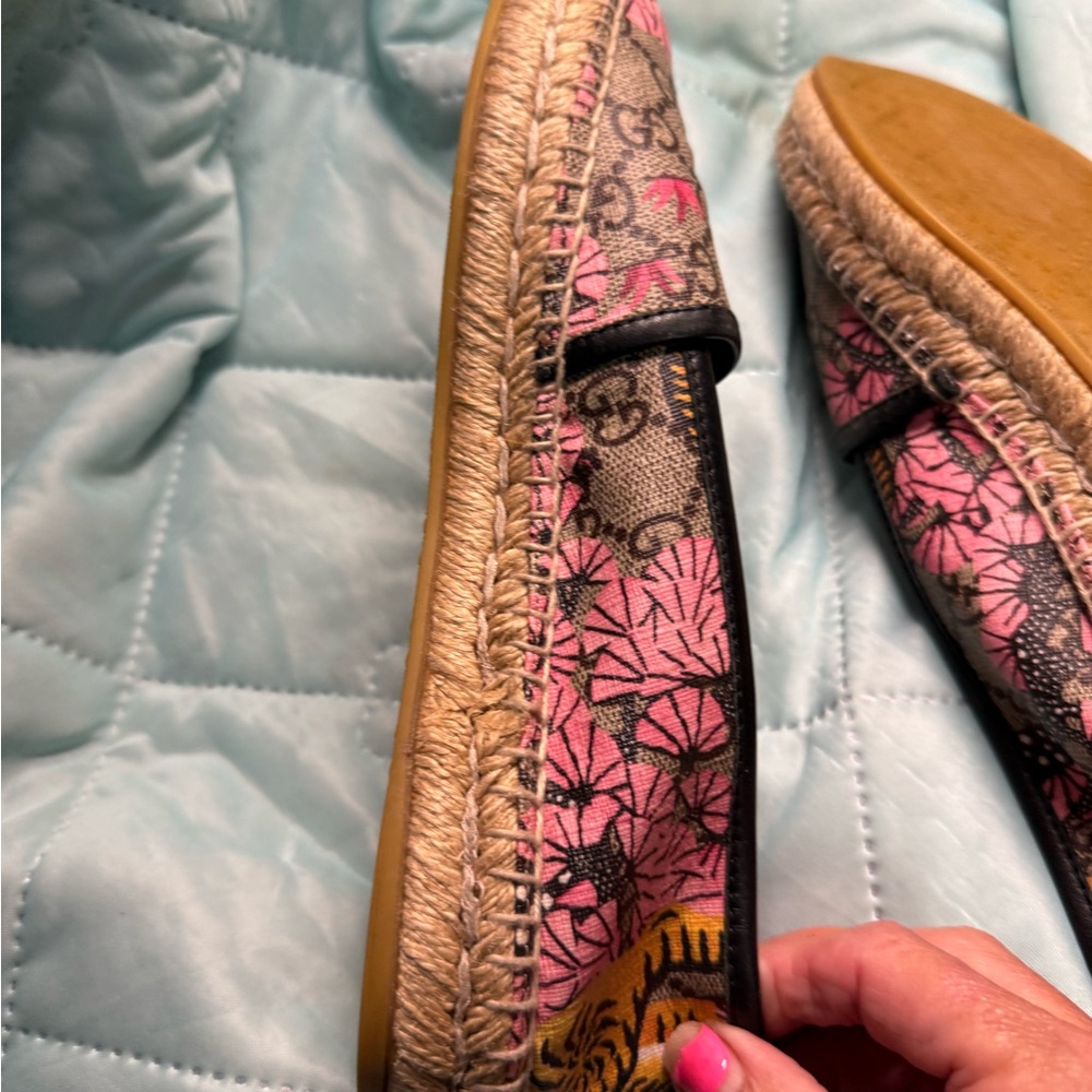 Gucci Women's Espadrille Loafers - Pink and Brown - Picture 14 of 16